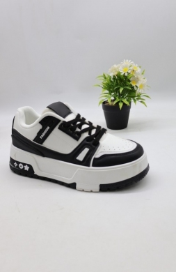 Buty sportowe damskie na płaskim (36-41) WW246 WH/BL
