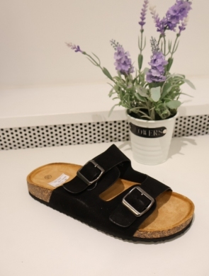 Klapki damskie na płaskim (36-41) 2751 BLACK