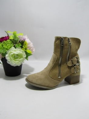 Botki damskie na obcasie (36-41) A6110-63 KHAKI