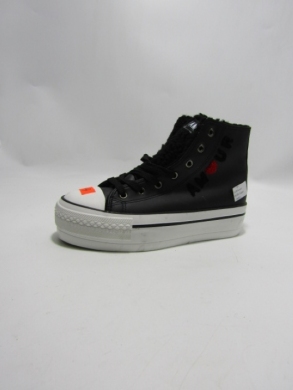 Botki damskie ocieplane na płaskim (36-41) 8-119 BLACK