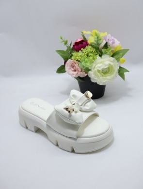 Klapki damskie na płaskim (36-41) 6639-2 WHITE