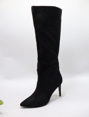 Kozaki damskie ocieplane na szpilce (36-41) 588-43 BLACK