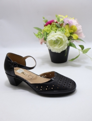 Czółenki damskie na obcasie (36-41) LT53-1 BLACK