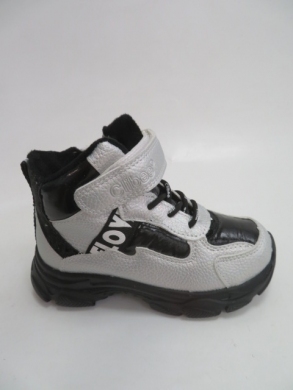 Botki dziewczęce ocieplane (27-32) H272 SILVER/BLACK