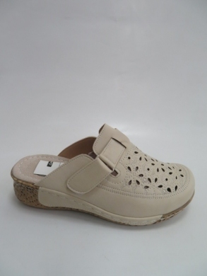 Klapki damskie na koturnie (36-41) J6-13 BEIGE
