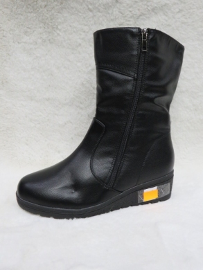 Kozaki damskie ocieplane na płaskim (39-43) D885-11 BLACK