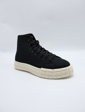 Trampki damskie na płaskim (36-40) JH-33 BLACK