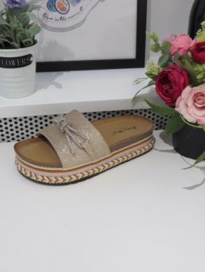 Klapki damskie na koturnie (36-41) TL8-89 GOLD