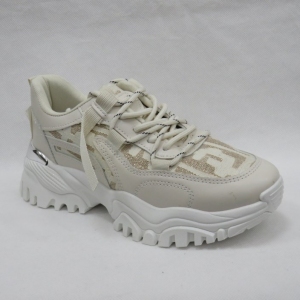Buty sportowe damskie na płaskim (36-41) AB960 BEIGE