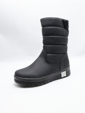 Kozaki damskie ocieplane na płaskim (37-42) G137-1 BLACK
