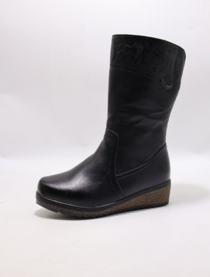 Botki damskie ocieplane na płaskim (36-41) 8017 BLACK