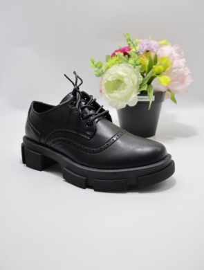 Półbuty damskie na płaskim (36-41) 1090 BLACK