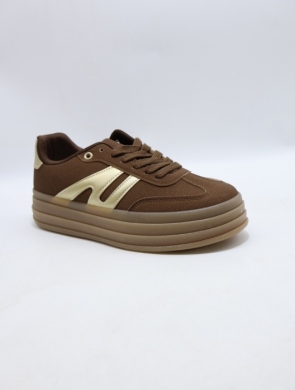 Buty sportowe damskie na płaskim (36-41) A-62 BROWN