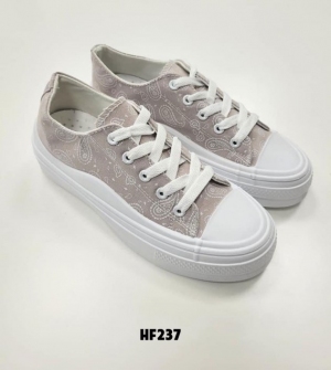 Trampki damskie na płaskim (36-41) HF237 LGREY