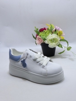 Buty sportowe damskie na płaskim (36-41) 0-1691 WH/BLUE