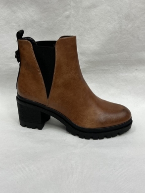 Botki damskie ocieplane na obcasie (36-41) C728 CAMEL