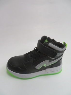Botki chłopięce jesienne (26-31) P808 BLACK/GREEN