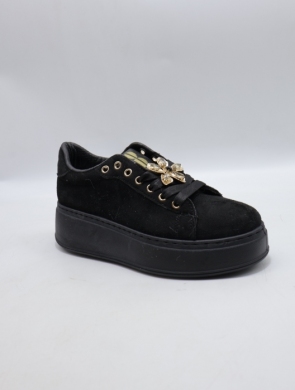 Buty sportowe damskie na płaskim (36-41) B318 BLACK