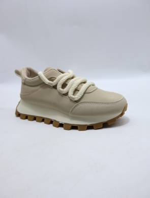 Buty sportowe damskie na płaskim (36-41) 24898 BEIGE