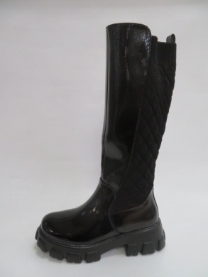 Kozaki damskie ocieplane na płaskim (36-41) RXJ117-1 BLACK