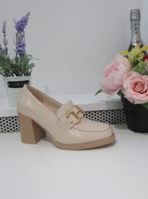 Półbuty damskie na obcasie (36-41) 9149 BEIGE