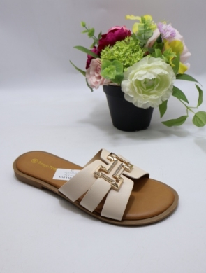 Klapki damskie na płaskim (36-41) SU073 BEIGE