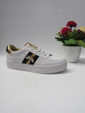 Buty sportowe damskie na płaskim (36-41) 88-90 WHITE/CHAM