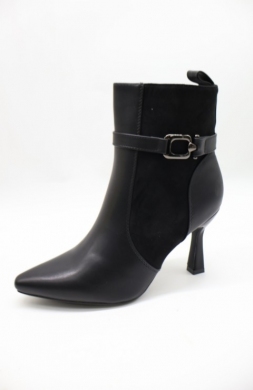 Botki damskie ocieplane na szpilce (36-41) 9184 BLACK