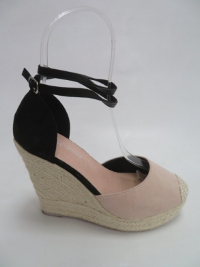 Sandały Damskie na koturnie (36-41) 515 BEIGE