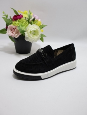 Mokasyny damskie na płaskim (36-41) SXBL-22519-15 BLACK