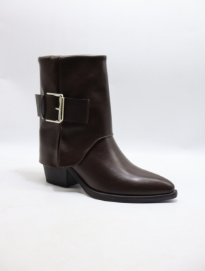 Botki damskie na obcasie (36-41) 68349 BROWN