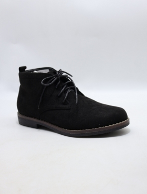 Botki damskie ocieplane na płaskim (36-41) B8211-1 BLACK