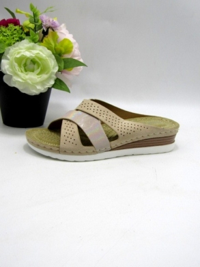 Klapki damskie na koturnie (36-41) N22-1061 BEIGE