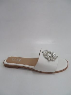 Klapki damskie na płaskim (36-41) 5013 WHITE