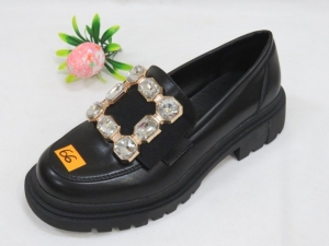 Mokasyny damskie na płaskim (36-41) 5612 BLACK