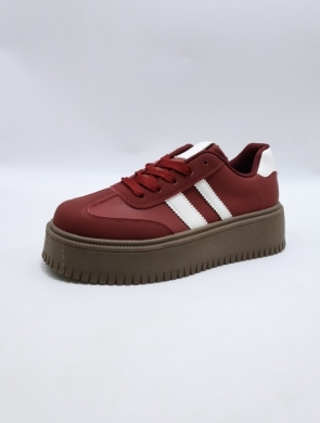 Buty sportowe damskie na płaskim (36-41) GB019 WINE