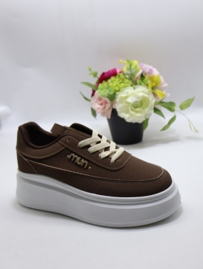 Buty sportowe damskie na płaskim (36-41) A1125 BROWN