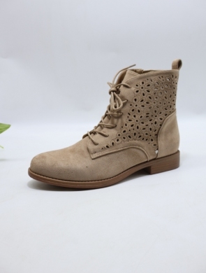 Botki damskie na płaskim (36-41) H153-2 KHAKI