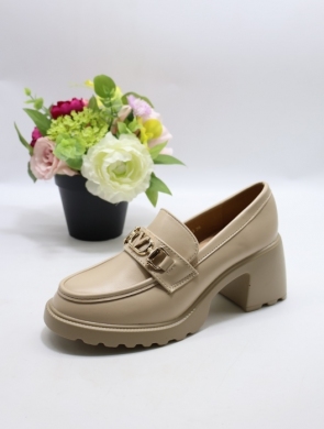 Półbuty damskie na obcasie (36-41) XYX-25226-3 KHAKI