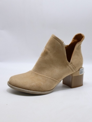 Botki damskie na obcasie (36-41) A6100-63 KHAKI