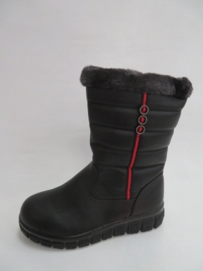 Kozaki damskie ocieplane na płaskim (36-41) J25-1 BLACK