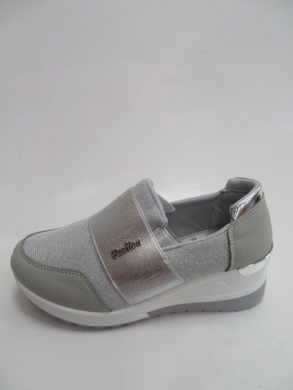 Buty sportowe damskie na koturnie (36-41) H2037B SILVER