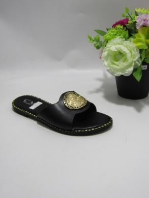 Klapki damskie na płaskim (36-41) 5187 BLACK