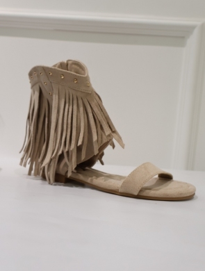 Sandały damskie na płaskim (36-41) 9765 KHAKI
