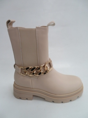 Kozaki damskie ocieplane na płaskim (36-41) 0276 BEIGE