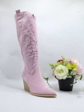 Kozaki damskie na obcasie (36-41) 1126-16 PURPLE