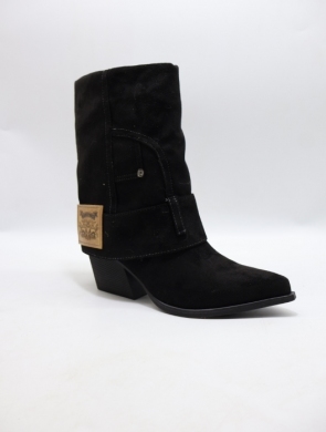 Kozaki damskie na obcasie (36-41) RQ526 BLACK