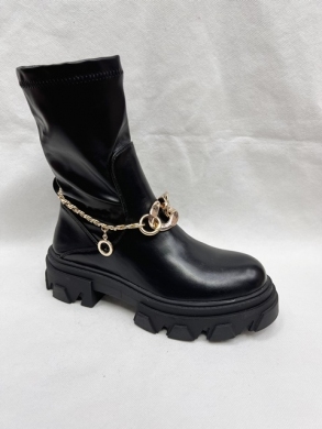 Kozaki damskie na płaskim (36-41) YK021 BLACK