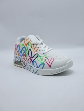 Buty sportowe damskie na płaskim (36-41) H18 WHITE