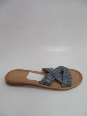 Klapki damskie na płaskim (36-41) J65 BLUE